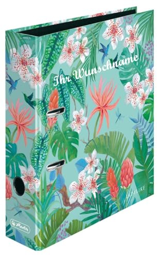 Herlitz Motivordner mit Namensgravur - DIN A4 / 80mm - Ladylike Jungle