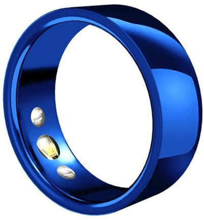 TQQEPOOL Anello Salute Intelligente,Anello Monitoraggio Dell'ossigeno Nel Sangue Della Frequenza Cardiaca Fitness,Monitor Del Sonno Bluetooth Impermeabile IP68(Ink blue,17#)