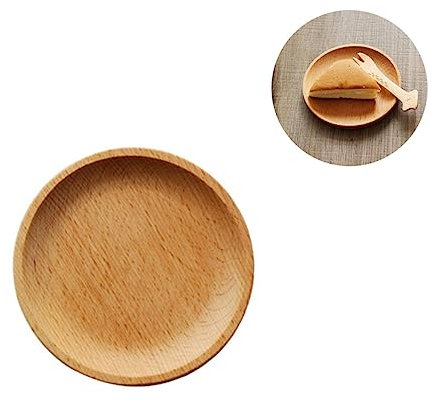 MAGICLULU Holzteller Im Strandstil Mit 12 Cm Durchmesser Snackschale Im Japanischen Stil Für Desserts Snacks Und Nüsse