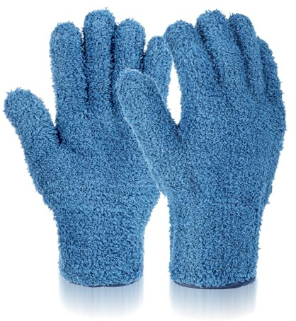 Ymapinc 1 Paire Gant Microfibre Plantes Gant Nettoyage Gants Lavage Voiture Pour Maison Cuisine Bureau Stores Lavage Voiture(Marine)