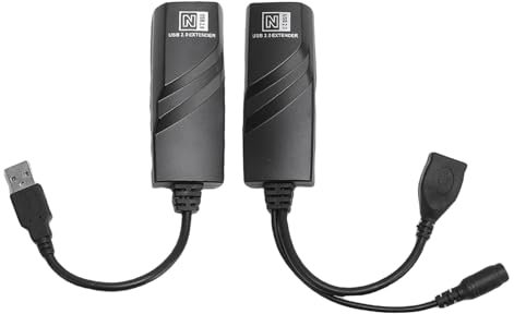 Yunseity Extensor USB, USB Compacto a Ethernet -Adapter para Impresoras (Enchufe de la UE)