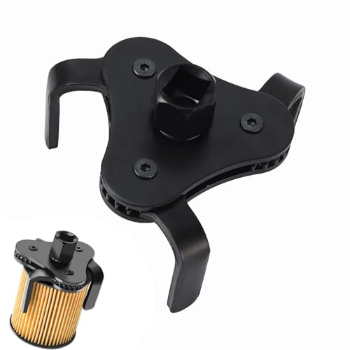 Regolabile Chiave per Filtro,55-108 mm Chiave per Filtro Olio,Chiave Regolabile a 3 Denti per Filtri dell'olio,Facile Smontare,Adatto per Cricchetti da 3/8 di Pollice,Adatto alla Maggior Parte Veicoli