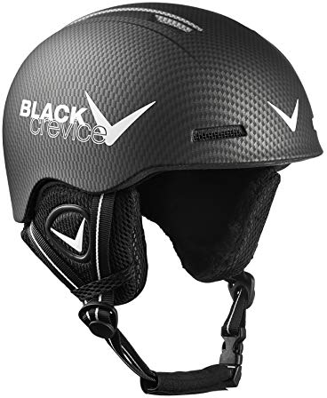 Black Crevice Kinder Skihelm Stubai, BCR143819 (Carbon Schwarz/Weiß, 52-54 cm)