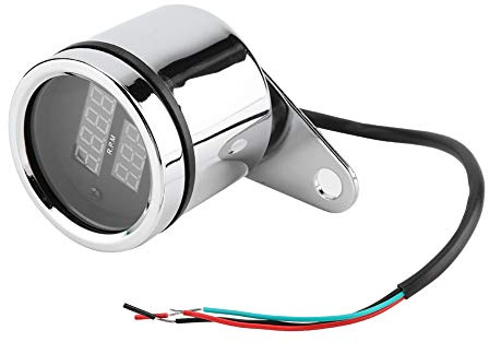 Varvräknare Instrument Metal LED 2 i 1 Motorcykel LED Digital Voltmeter Varvräknare Gauge Metal Vägmätare Hastighetsmätare