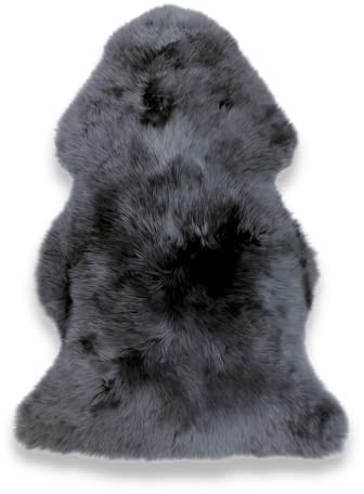 Leibersperger Premium Lammfell aus Merino 110 x 70 cm – Erhältlich in vielen Farben – Sehr pflegeleicht – Gemütlich und wärmend – Strapazierfähig – Lange Haltbarkeit (anthrazit)