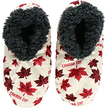 Lazy One Fuzzy Feet Slippers for Women, Cute Fleece-Lined House Slippers, Canada, Non-Skid
