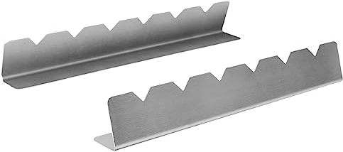 tinysiry 2Pcs BBQ Skewers Rack, V-shaped 6 Slots Food Grade Reusable BBQ Skewer Set and Rack for Party Picnic Camping, Outdoor Barbecue Grill Skewers Holder Set Silver