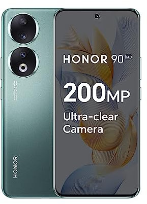 HONOR 90 Smartphone 5G, cámara triple de 200 MP, pantalla curvada AMOLED de 6.7 pulgadas de 120 Hz, 8 GB + 256 GB, batería de 5000 mAh, SuperCharge 66 W, Dual SIM, Android 13, verde esmeralda