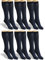 sesto senso 6 Paar Damen Kniestrümpfe Dunkelblau Microfaser Blickdicht 40 Den Kniesocken Bunt Seidenglatt Marine