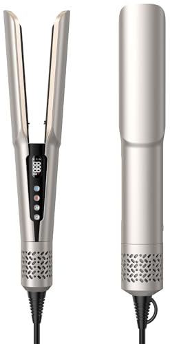 Air Ionen Glätteisen, Supgaliy Professionelles Glätteisen, Luft-Haarglätter für Haar Styling, weniger Haarbruch,mehr Glanz und Farbschutz, 90℃-160℃ für glattes Haar(Gold)