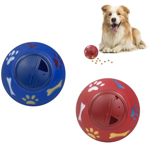 Bekecidi Lot de 2 Balles de Nourriture en Caoutchouc pour Chien - Jouet pour Chien - Jouet de Nettoyage des Dents - Jouet Interactif pour Chien pour L'entraînement à L'Ennui - Nettoyage des Dents