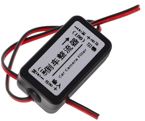 NUOBESTY Filtre à Condensateur de Relais pour Caméra de Recul Voiture, Alimentation Stable, Matériau Plastique et Cuivre, Connecteur Léger pour Système de Navigation Auto