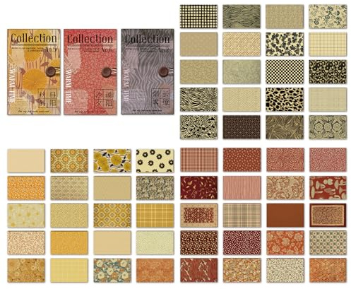 Pyralidsg 180 Hojas Papel Scrapbooking, 60 Tipos Vintage Papeles Scrapbooking, 13.5 x 8.3CM Scrapbook Paper de Una Sola Cara, para DIY Manualidad, Decoración, Recortes, Fotos Álbum