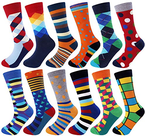 Jeasona Bunte Socken Herren 43-46 Lustige Socken Herren 43-46 Bunt Witzige Business Baumwolle Anzugsocken für Männer