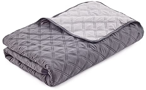 HOMELEVEL Tagesdecke Bett & Sofaüberwurf Bettüberwurf Sofa Tages Decken Betthusse XXL Decke Überwurf (240cm x 220cm, Grau/Dunkelgrau)