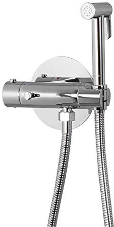 GRAWIT Schwarzer Thermostat-Bidet-Hahn Messing-Toiletten-Spray-Hahn Bidet-Badezimmer-Bidet-Dusche-Toiletten-Wasser-Bad-Dusche,Schwarz Beautiful Scenery