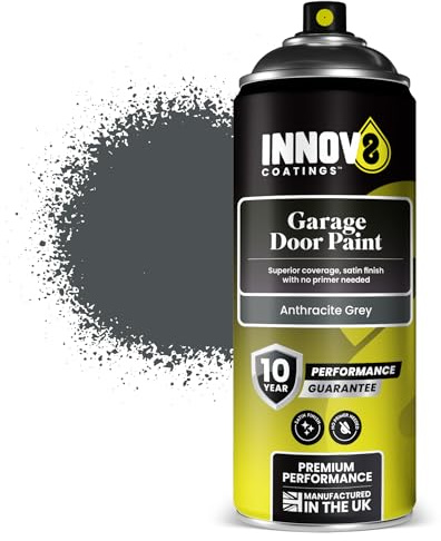 GARAGE DOOR SPRAY PAINT - Exterior & Interior Door - Multi Surface - Metal, Wood & uPVC - No Primer or Top Coat - 1 x 400 ml - Professional Standard Fast Dry Satin Finish - ANTHRACITE GREY