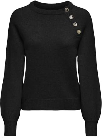 ONLY Jersey de Punto para Mujer ONLEMMA, Negro, M