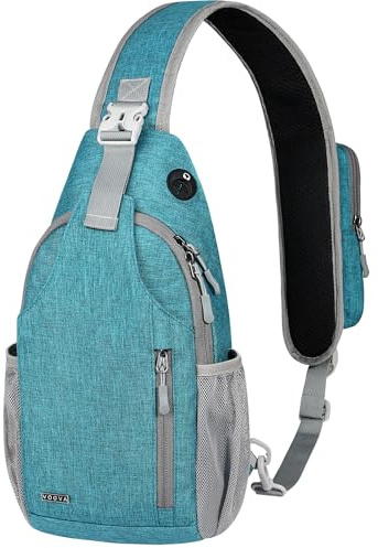 Voova Sling Bag Crossbody Backpack for Men Women, Blue | Waterproof Small Chest Shoulder Cross Body Bag Travel Hiking Casual Daypack