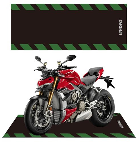 QYSaiXuan Motorradteppich Waschbar Fahrradteppich rutschfest Gummimatte für Motorrad, Fahrrad, Garage 200 x 80cm Premium Öl Auffangmatte