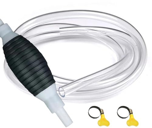 Onperpoe Multifunktions Flüssigkeitssauger 2024 Neuest Handpumpe Benzin Handpumpe Wasser mit 1M Schlauch und 2 Schlauchschellen Saugpumpe Umfüllpumpe Kraftstoffpumpe Handsiphonpumpe für Benzin Gas Öl