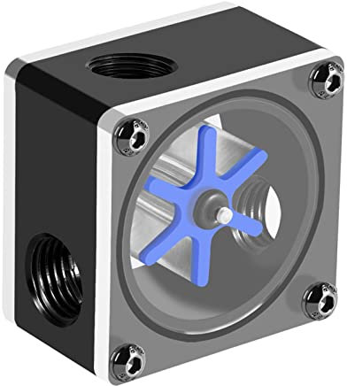 Raffreddatore, Sistemi di Raffreddamento Ad Acqua Raffreddatore di Liquido CPU con Indicatore del Flussometro a 3 Vie Misuratore di Portata 'Acqua a 6 Giranti per di