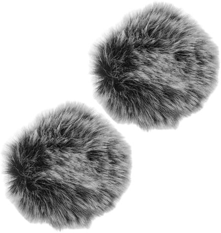 Abaodam 2pièces Housse De Microphone Fourrure Pour Micro à Revers Protection Anti-vent Pour Casque Lot De Housse De Microphone