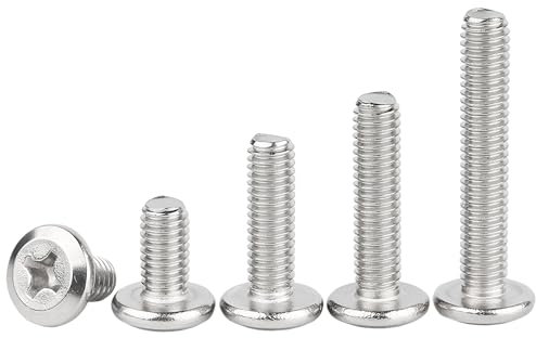 Ctyjia 20 Piezas Tornillos de Invertir Cabeza Redonda Plana, M4x20mm Tornillos Phillips de Acero Inoxidable 304, para Máquina y Muebles