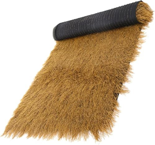 Toit De Paille Synthétique pour Bar Tiki, Pergola, Gazebo, Paillote, Décoration Tropicale, Rouleau De Chaume Artificiel Résistant Aux Intempéries pour Extérieur (1 * 1m(3.2 * 3.2ft))