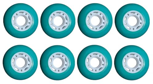 JCXYL EV Roues d'entraînement pour Rollers en Ligne 70 mm, pour l'extérieur et l'intérieur, Roues de Roller Hockey 83A, pour Scooters et Bagages, Lot de 8,Four,70mm