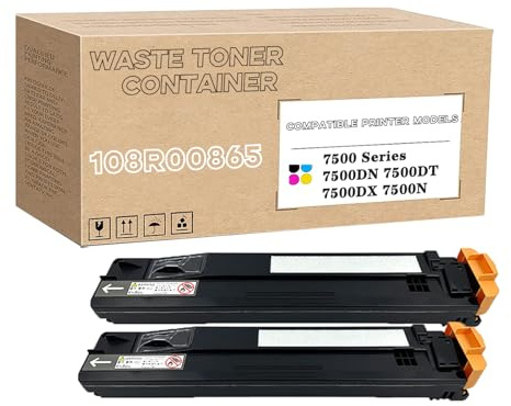 108R00865 108R865 Contenedor De Tóner Residual Compatible para Xerox Phaser 7500 7500DN 7500DT 7500DX 7500N, Alto Rendimiento De 20 000 Páginas 2Pack