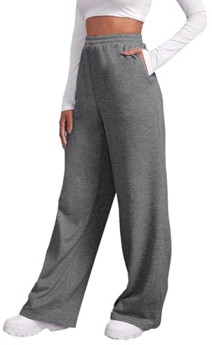 Kirakuco Pantaloni Giapponesi Tuta Donna Sportivi in Cotone Lunghi Pantaloni della Tuta con Tasca Elastici Colore Solido Joggers per Il Tempo Libero Corsa Jogging Fitness