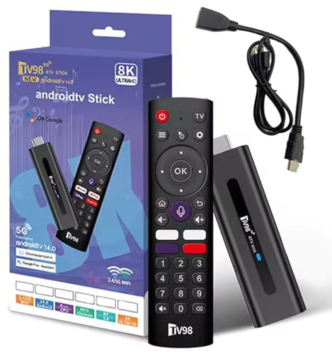 TV Stick 4K TV Stick 4K 2GB + 16GB Controllo vocale 4 Apps Click BT5.0 H313 WiFi5 Dual 2.4G/5G Quad-Core 64bit HDR10+ Ultra USB HD Smart