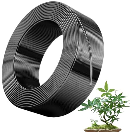para modelar Plantas | Rollo Plegable de conformado de 1,5 mm | 110 Metros de Alambre para bonsáis para Troncos Finos – para guirnaldas, Coronas, espalderas, Troncos, Flores, jardín, Patio