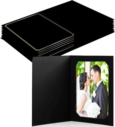 50 pcs Photo Folders Frame Note Cards Graduation Greetings Cardboard | 4x6 or 5x7 Pictures Picture Frame Photo Inserts Notecard for Portraits Classroom DIY Graduation Wedding
