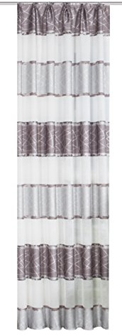Home fashion KRUSELBANDSCHAL DEKOSTOFF QUARDMUSTERUNG, polyester, grå, 175 x 140 cm