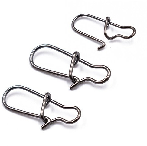 50/100 Pcs Agraphes Duolock en Acier Inoxydable Rotation Flexible Connecteurs de Pêche pour Leurre et Ligne (0#-100pcs)