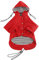Pethiy Premium Hunde Regenmantel,Regenjacken für Hunde,wasserdicht Hundemantel mit Reißverschluss,Hund Regendicht Hoodies mit reflektierenden Knöpfen und Taschen,mit abnehmbare Kapuze-Rot-XS
