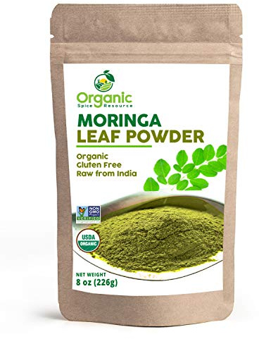 Organic Moringa Powder - 8 oz (226g) | USDA Organics, Non-GMO, Kosher, Halal, Moringa Olifera Powder - 100% Raw and Natural, by SHOPOSR