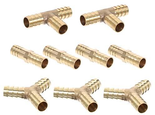 VILLFUL Schlauchverbinder Gerade Messing Crimp Armatur Für Sanitärprojekte Und Gartenschlauchadapter Rohrverbinder Wasserarmatur Kupplungsreduzierstück Y-förmige Luftschlaucharmaturen