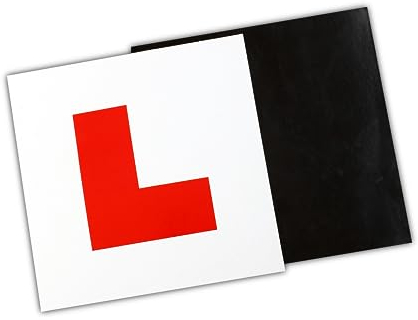Fully Magnetic L Plates for Provisional Driving Licence Holders (2 Pieces) - Compliant with UK's Legal Dimensions