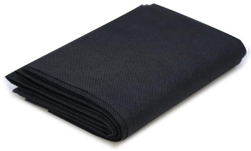 Navoys Weed Control Fabric - Large Black Ground Sheet, Weed Control Membrane, Multi Season, Porous Material, Permeable, Soil Moisture, Landscaping, Driveway, Gravel, Fleece Woven Material (1m x 1.5m)