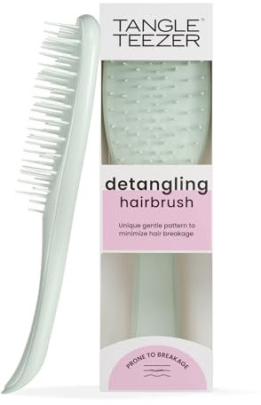 Tangle Teezer Extra Gentle Ultimate Detangler Hairbrush for Wet & Dry Hair - With Unique Wide-Spaced Teeth for Gentle & Effective Detangling - For Less Hair Fall & Breakage - Eucalyptus