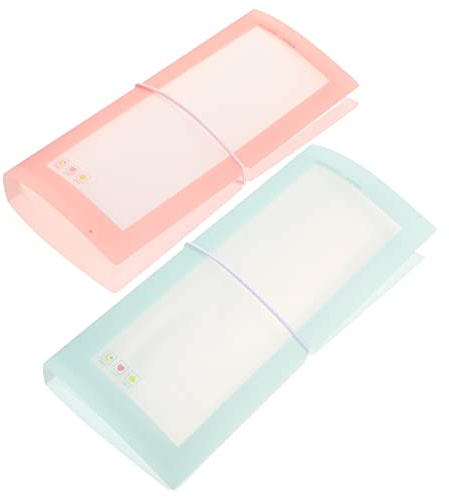 LOLIPPYY 2pcs Sticker Collecting Album for Students, Large Capacity Sticker Storage Book, Pastel Green and Pink Decals Organizer for Scrapbooking and Stationery