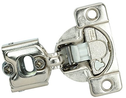 Rok Hardware 50 Pack Grass TEC 864 108 Degree 1/4 Overlay 3 Level Soft Close Screw On Compact Cabinet Hinge 04429A-15 3-Way Adjustment 45mm Screw Hole Pattern