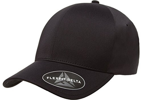 Flexfit Men's Delta Seamless Baseball Cap, Black, Large-X-Large