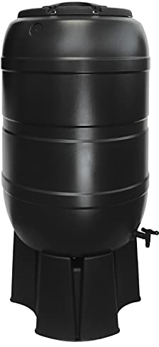 Koll Living Regentonne mit 210 Liter Fassungsvermögen - mit Standfuß - Wasserhahn - Befüllsystem