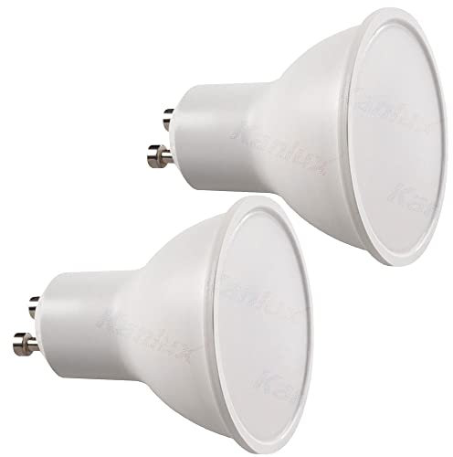 2X GU10 LED Light Bulbs Cool White 6500K 1W 1.2W 105LM 10W Halogen Equivalent 100 Degree Beam Angle Pack of 2
