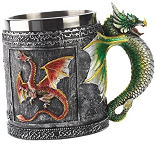 HOMSFOU Stainless Steel Mug 3D Dragon Mug Dragon tankard 3D Wine Glass Personality