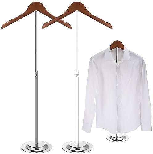 Barydat justerbar vuxen t-shirt display flexibel axelstativ bärbar t-shirt visningsstativ för säljare metallkläder visningsställ klädhängare för ångande klädhållare, 2 st 16 x 28 tum)